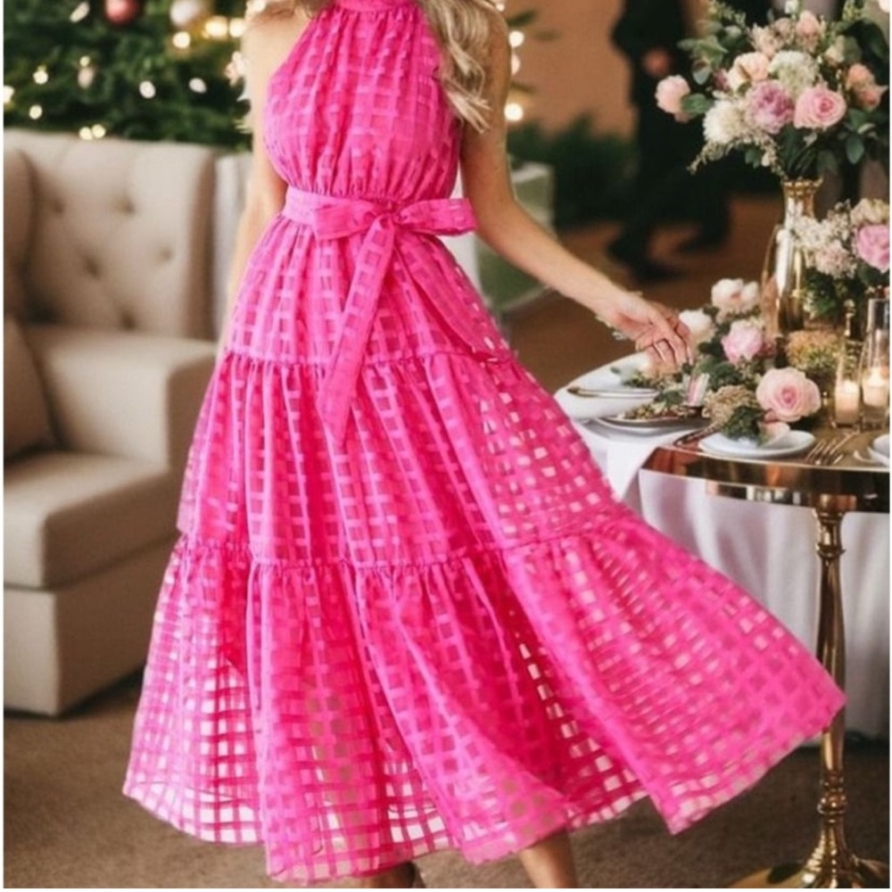Chicwish Pink Maxi Dress
